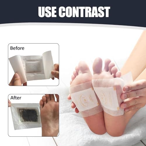 Niifawh 2 in 1 Foot Pads, Tear and Use Ginger Wormwood with Pure Natural Ginger Powder Bamboo Vinegar Wormwood, Bigger Adhesive ''Stay in Place'' All Night, 20 Pads - Thumbnail 4