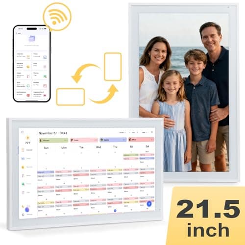 COMIX 21.5-inch Smart Digital Wall Calendar with Touch Screen-Electronic Calendar & Family Organizer for Schedules & Chore Charts,Digital Planner for Home and Office,Includes Wall Mount - Image 1