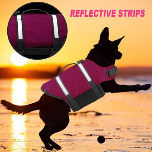 Doglay Dog Life Jacket, Dog Life Vest for Swimming Boating, Adjustable Puppy Life Jacket with Reflective Stripes, Superior Buoyancy Dog Swimming Vest for Small Medium and Large Dogs - Thumbnail 5