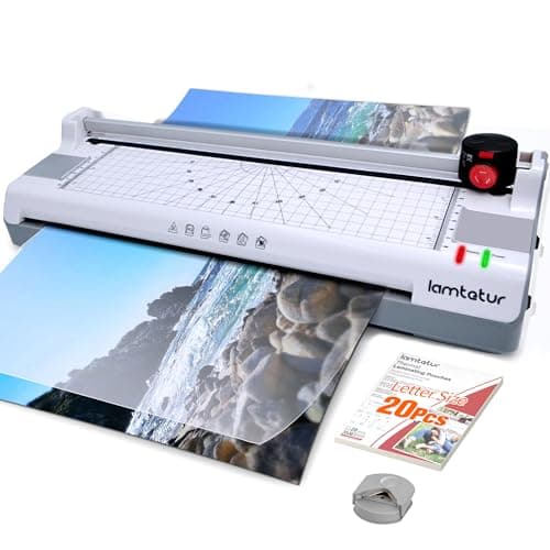 7-in-1 Thermal Laminator Machine 11X17 with 20 Letter Size Laminating Sheets,13inch Laminater for A3/A4/A6, Hot&Cold 2 Roller Lamination for Office Home Teacher Use,Paper Cutter, Corner Rounder - Image 1