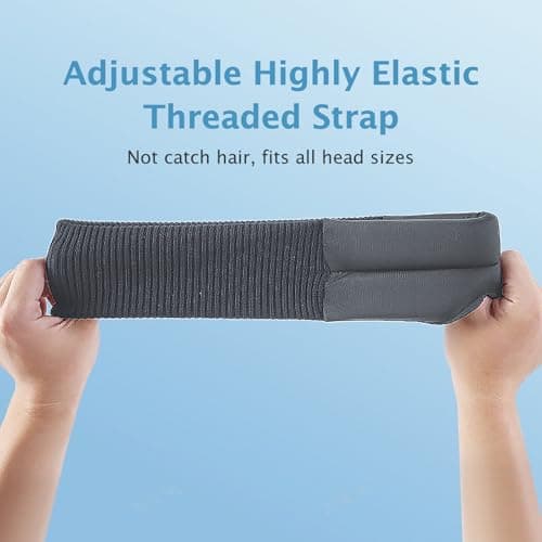 Silk Sleep Mask, Ultra Comfort Sleep Eye Mask for Side Sleeper, Memory Foam Eye Cups for Women and Men, Light Blocking Design Night Blindfold for Sleeping, Travel and Relaxation, Gray - Thumbnail 6