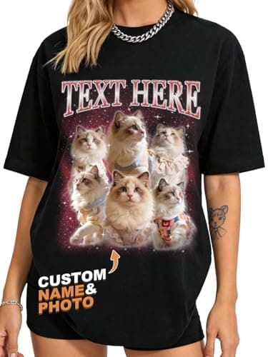 Custom4U Personalized Dog Mom Shirt Custom Design Your Own Shirt with Picture Custom Dog Mom Shirt Pet Lover Gifts XS-4XL - Image 1