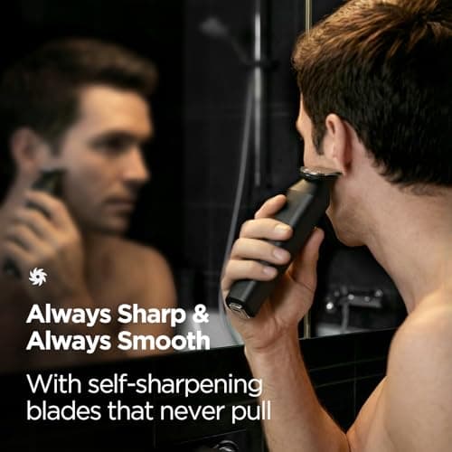 Yineel HC600 Beard Trimmer for Men, All-in-One Cordless Grooming Kit, Waterproof Electric Razor & Hair Clipper for Face Mustache Body Nose Hair Trimming, Precision Blades, Gifts for Men Barber - Thumbnail 5