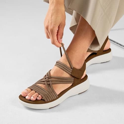 Vilanva Women's Comfortable Walking Sandals (Dark Brown Size 10) - Thumbnail 2