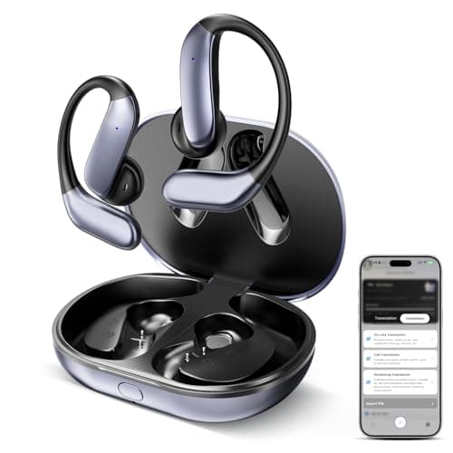 SONQI AI Translation Earbuds: 170 Languages & 0.45s Instant Real-Time Translator, Smart AI Headphones with Meeting Notes & Transcription, Bluetooth 6.0 & ENC, Audífonos Traductores