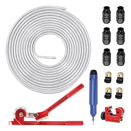 EVIL ENERGY 3/8" OD Aluminum Fuel Line Hard Line Kit 25FT, 1060 Grade Aluminum Tubing Coiled