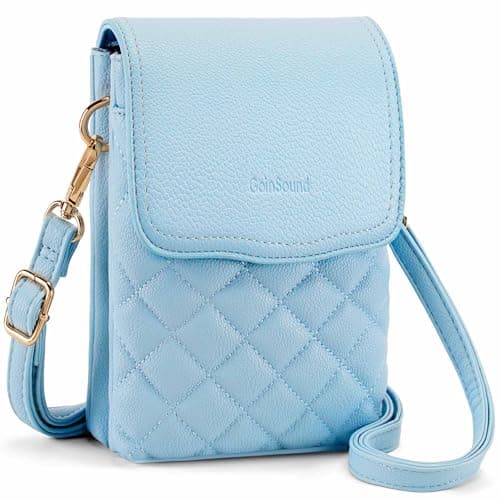 Goinsound Quilted Leather Crossbody Bag for Women Small Handbags with Adjustable Chain Strap - Image 1