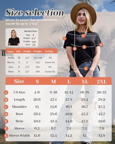 GAYHAY 3 Pack Womens T-Shirts - Short Sleeve Spring Summer Tops Crew Neck Trendy Casual Work Soft Basic Tees for Ladies 2026 Black White Grey - Thumbnail 5