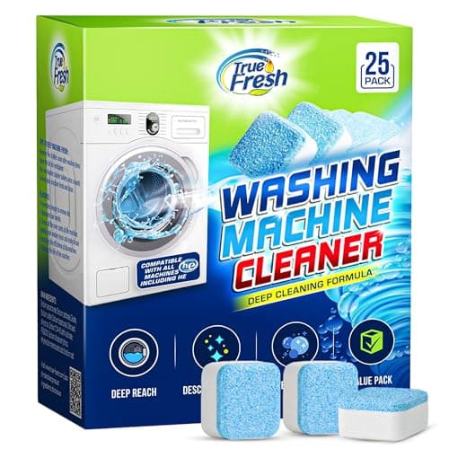 Washing Machine Cleaner Tablets 25 Pack – Rinses Away Pet Hair Trapped by Residue & Buildup, Compatible with Front Load, Top Load & HE Washers, Reaches Drum, Seal, Hoses & Pipes for Deep cleaning - Image 1