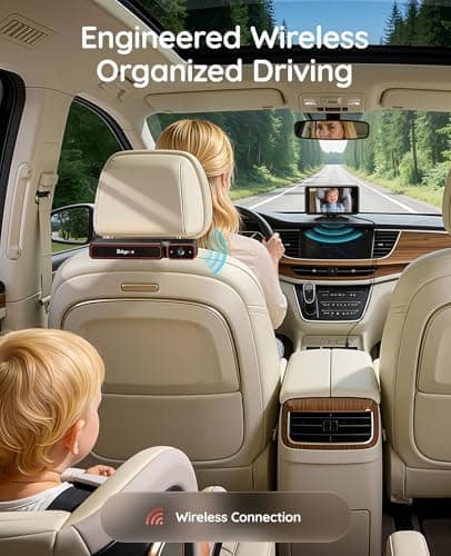 Babyvue Wireless Baby Car Camera, Easy 2-Step Setup, 5.2" Display, 1080P HD IR Night Vision, Clip-On or Strap Mount, 3X Zoom, Back Seat Camera for Baby - Thumbnail 2