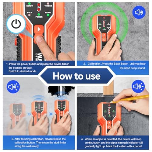 NOYAFA Stud Finder,3-in-1 Electronic Stud Finder Wall Scanner - Thumbnail 6