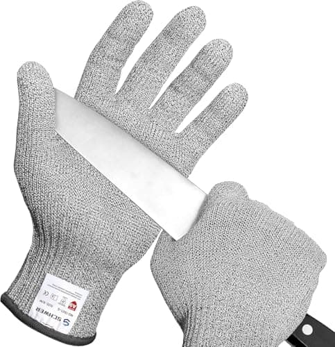 Schwer SlicePro ANSI A9 Cut Resistant Gloves, Food Grade Cutting Glove for Kitchen Food Prep, Mandoline Gloves for Meat Cutting, Oyster Shucking, Fish Fillet Processing, PR1501-G, L - Image 1
