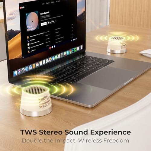 Magnetic Bluetooth Speaker, Wireless Charger Station, Portable Mini Speaker with Wireless Charger & Phone Stand, Bluetooth Speakers for Kitche, Refrigerator, Anything Magnet, Gifts (Milky White) - Thumbnail 2