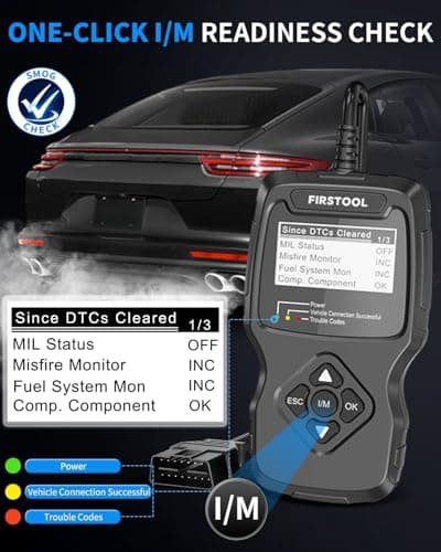 Car OBD2 Scanner, OBD2 Scanner Diagnostic Code Reader Tool with I/M Readiness, Data Stream, Battery Tester, Check Engine Light with Reset, OBDII/EOBD Car Diagnostic Scanner for All Vehicles After 1996 - Thumbnail 4