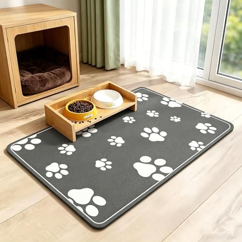 Pet Feeding Mat Absorbent Dog Placemat for Food and Water 24"x 16"