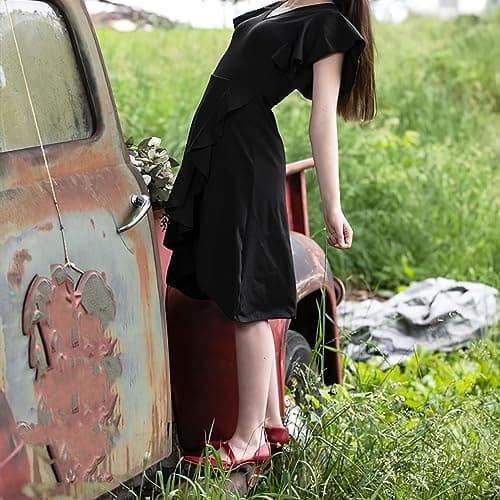 JENN ARDOR Women's Red Closed Toe Heels for Women 3 inch Stilettos Professional D'Orsay Pumps Sexy Ankle Strap Pointed Wedding Bride Evening Party Office Ladies Dress Shoes High Heels 6 - Thumbnail 4