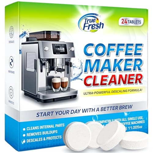 True Fresh Coffee Machine Descaler & Cleaner Tablets - 24 Count, 1 Year Supply, Deep Clean, Removes Limescale & Hard Water Buildup, for Keurig, Nespresso, Breville, Delonghi, Ninja, Miele, Jura Makers - Image 1
