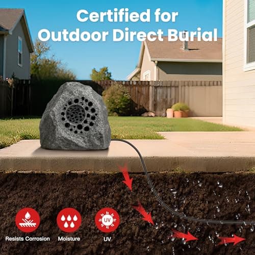 PTASYGK 14/2 Outdoor Speaker Wire - Direct Burial Speaker Cables CL3 CL2 Rated 50 Feet, UV Resistant CCA Cable for Garden, Patio, Pool Audio Systems - Thumbnail 2