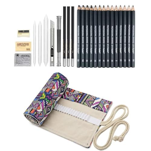 Sauonbly Drawing Pencils, Sketch Pencils Set Graphite 12B 10B 8B 7B 6B 5B 4B 3B 2B B HB 2H 4H 6H and Charcoal Pencils Art Supplies for Sketching and Drawing,Pencil Set for Artists or Beginners - Image 1