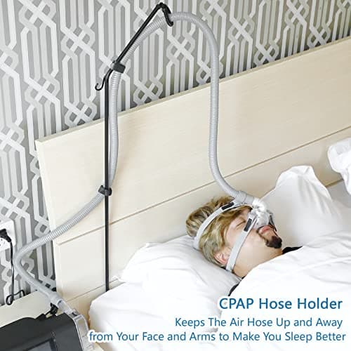 LONYEON CPAP Hose Holder - CPAP Hose Hanger for Bed Avoid Tangling and Prevent Blockage,Keeps The Air Hose Up and Away from Your Face and Arms to Make You Sleep Better,Black - Thumbnail 3