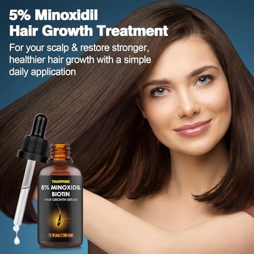 5% Minoxidil Hair Growth Serum Kit for Men and Women, Hair Growth Biotin Serum Oil for Hair Beard Regrowth Treatment Hair Loss Solution - Thumbnail 4