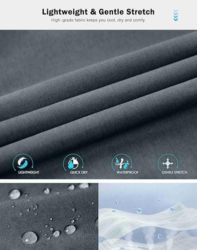 G Gradual Mens Golf Pants Stretch Dress Casual Pants 30"/32"/34" Lightweight Work Travel Slacks for Men with 4 Pockets(Oil Grey,L30.W34) - Thumbnail 5