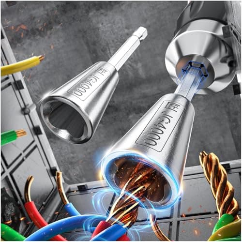 Wire Twister Tool for Drill, 6MM Hex Shank Wire Nut Twister, Wire Stripper for Drill, Electrical Cable Twisting Tool Compatible with Power Drills, Wire Connector & Twisting Tool (2) - Image 1