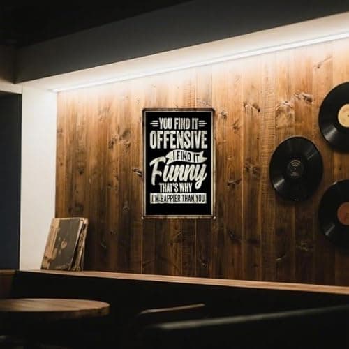 Carastora Men's Vintage Humor Slogan - Funny Sarcastic Metal Wall Decor for Bar, Man Den, Garage or Bathroom - Tin with Attitude, 8x12 Inch - Thumbnail 2