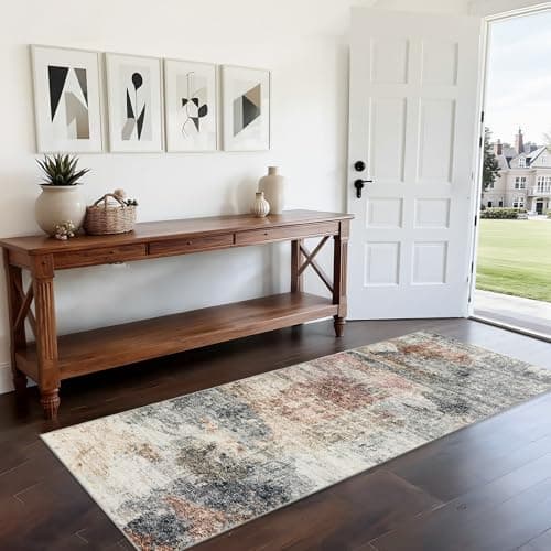 Ruicharm Black Runner Rugs for Hallway: Abstract Washable Runner Rug 2x6 for Entryway Kitchen Bedroom Bathroom - Modern Cozy Home Decor Long Carpet Mat Stain-Resistant