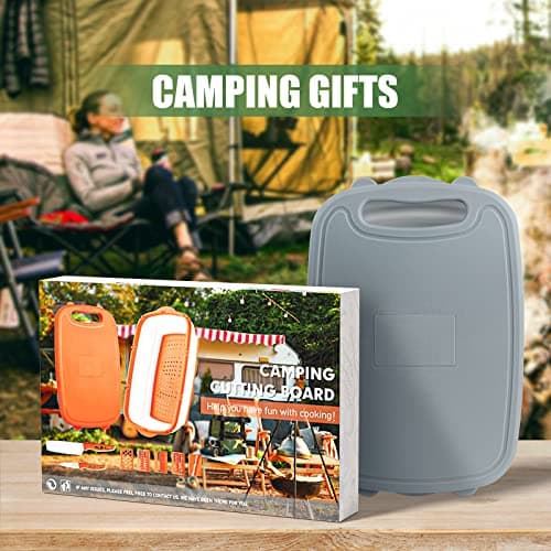 HI NINGER Collapsible Cutting Board with Colander, 9-In-1 Multi Chopping Board Kitchen Vegetable Washing Basket for Camping Gifts Camping Accessories for RV Campers - Thumbnail 6