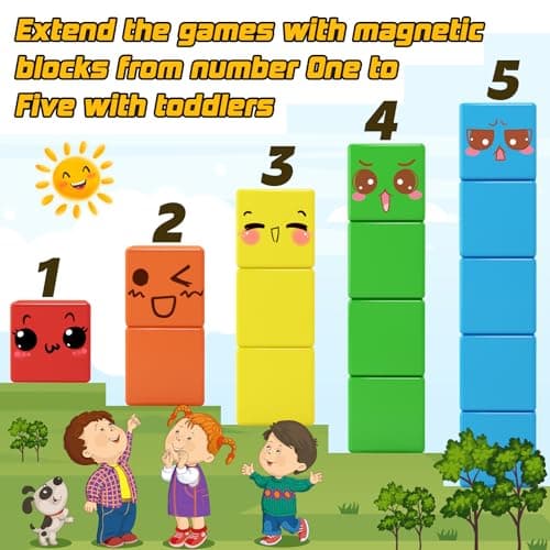 48PCS Magnetic Blocks for Toddlers Toys, Large Magnetic Cube Toy for Sensory Montessori Education Preschool Magnet Toys for 3 4 5 6 Year Old Boys and Girls - Thumbnail 3