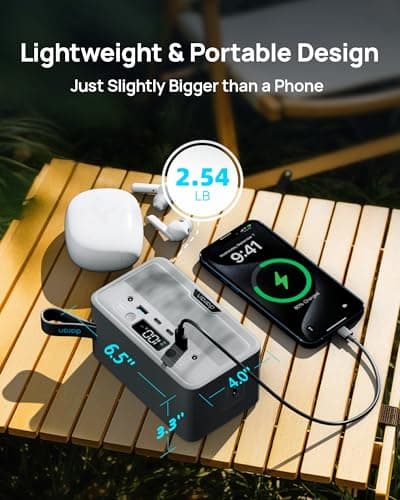 DARAN Portable Power Station 89.6Wh LiFePO4 Battery 100W(200W Peak) Solar Power Bank, Portable Charger Small Generator with AC Outlets & PD Fast Charging for Home/Laptop/Camping(Solar Panel Optional) - Thumbnail 4