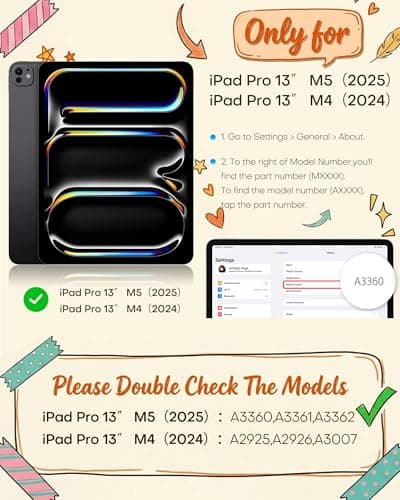 OMOTON PAPERSENSE 2 Pack Detachable Paper Screen Protector for iPad Pro 13 Inch M5/M4 (2025/2024), Reusable Matte PET Film for Drawing & Note-Taking, Anti-Glare, with 2 Pencil Tip Replacements - Thumbnail 2