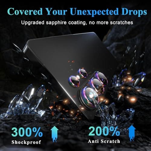 YWXTW Camera Lens Protector for Samsung Galaxy S26 Ultra, [5X Stronger] Individual Metal Ring Tempered Glass Camera Cover for Galaxy S26 Ultra Accessories, Anti Scratch, 1 Set - Thumbnail 3