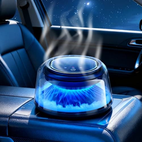 Smart Car Air Freshener, Car Air Freshener Diffuser with Starry Sky Projection Auto On/Off Intelligent, 3 Adjustable Mist Modes Rechargeable Aromatizante para Carro - Car Diffuser - Image 1