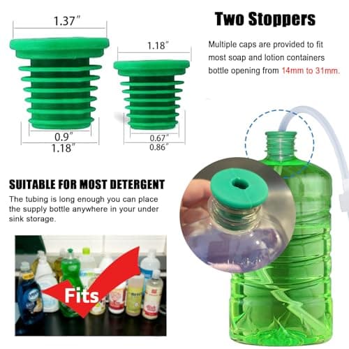 Sink Soap Dispenser Extension Tube Kit with Upgraded Check Valve, 47" Under Counter Soap Dispenser Tube for Kitchen Sink, Fit Most Soap Containers, Strong Suction, No More Tiny Bottle Daily Refills - Thumbnail 4