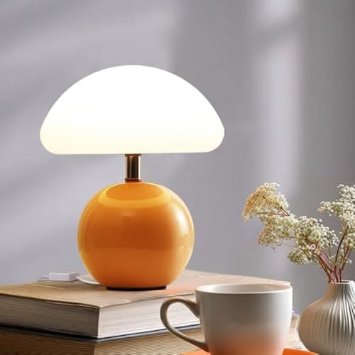 Joyzy Mushroom Table Lamp for Bedroom Light, Desk Bedside Small Lamps for Living Room Night Stands, Mushroom Lighting Decor Cute Led Modern, Unique Aesthetic Home Living Room - Image 1