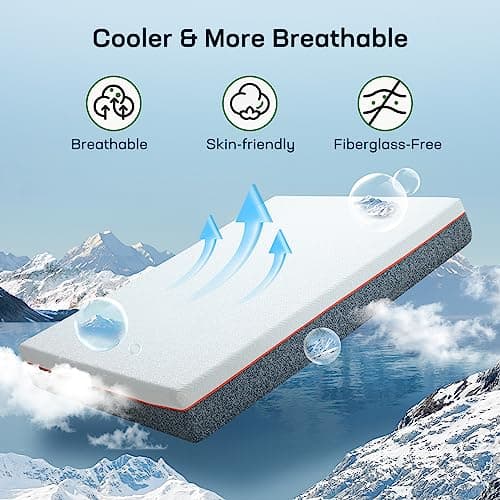 Marsail 8 Inch Twin Size Mattress, Cooling Gel Memory Foam, Fiberglass Free Breathable Cooling Bed Twin Mattress, Medium-Firm in A Box - Thumbnail 6