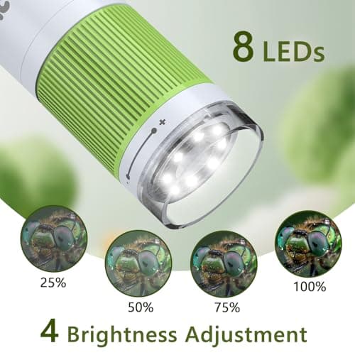 Microscope for Kids, 1000X 2 in 1 Desktop & Handheld Digital Microscope, 1080P 2.4' HD Portable Photo Video Function 8 LED Light 8G SD Card 6 Slides Christmas Birthday Gifts for Kids - Thumbnail 6