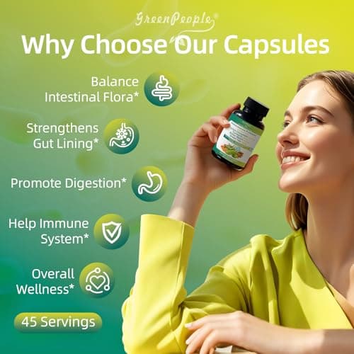 GREENPEOPLE Akkermansia Probiotics 15B CFU for Gut Function, 60CT Probiotics Supplement with Ceylon Cinnamon, Turmeric | Digestive Health & Metabolic Support | Women & Man | Vegan & Gluten Free - Thumbnail 5