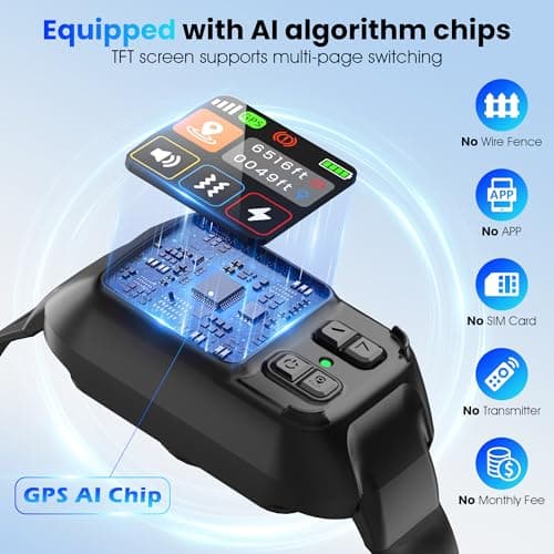 GPS Wireless Dog Fence System,Invisible Fence for Dogs with GPS Collar,Wireless Electric Dog Fence for Large & Small Dogs– Adjustable Boundary Collar,Waterproof & Rechargeable,Large Yard & Outdoor Use - Thumbnail 2