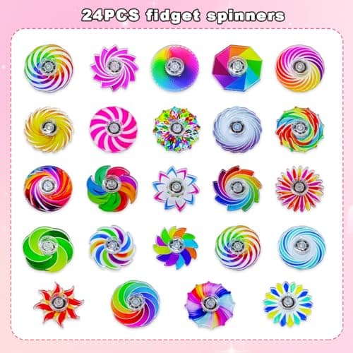 YXOTJHS 24 Pack Valentines Day Gifts For Kids Classroom With Fidget Spinner, Valentines Day Cards For Kids School Boys Girls, Bulk Fidget Valentines Gift For Class Exchange - Thumbnail 2