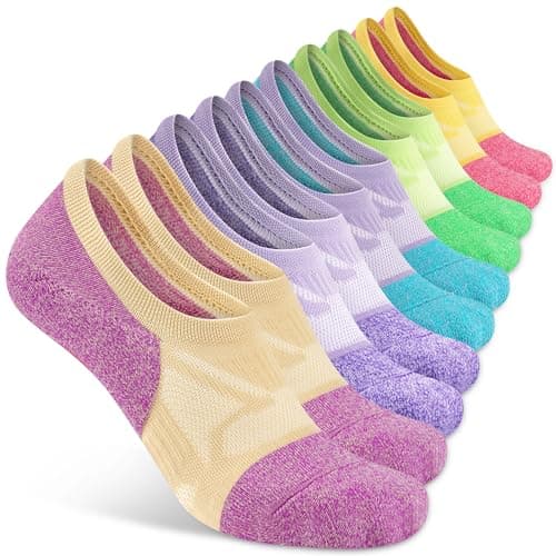 Gonii No Show Socks Womens Athletic Compression Running Low Cut Cushioned Socks 5 Pairs - Image 1