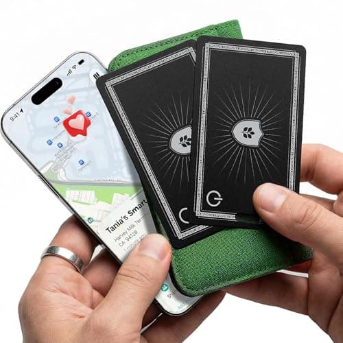 [2 Pack] 2026 New Wallet Tracker Card (iOS Only),Ultra Slim 0.07in,Rechargeable Bluetooth Tracker, IP68 Waterproof,Wireless Charging, Smart Location Finder for Keys, Wallet, Luggage Tags - Image 1