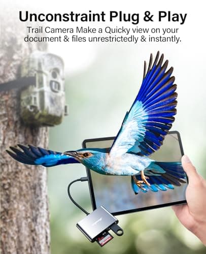 HICOBER 3-in-1 USB-C SD Card Reader, Supports 2TB SD/TF Cards with USB 2.0 Port, Compatible for USB-C Phones, Tablets, Laptops & iPhone 15,16,17, Portable Memory Card Reader for Photo/Video Transfer - Thumbnail 5