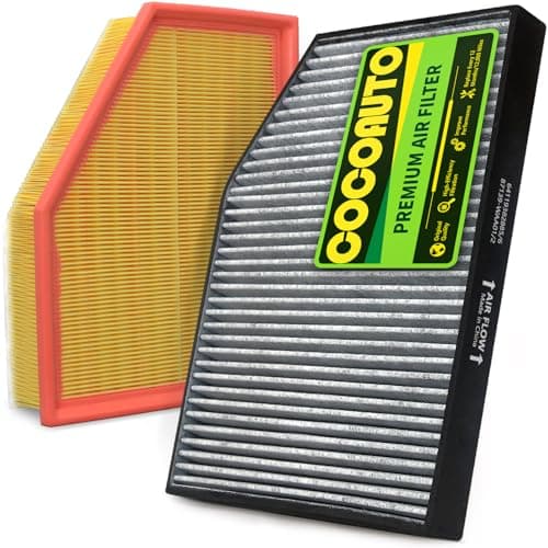 COCOAUTO Cabin & Engine Air Filter Kit for 2018-2019 X3 (XDrive30i/SDrive30i/M40i), 2019 X4; 2020-21 X3 (XDrive30i/SDrive30i); 2020-22 X4 (XDrive30i Only), NOT for M40i Models from 2020 and Later!