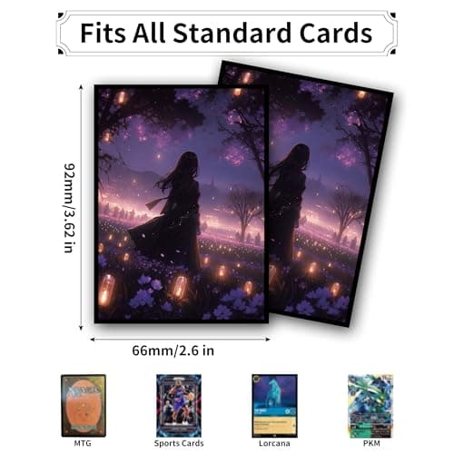 MTG Card Sleeves, Ultra Clear Front & Matte Finish Back, 100 Count Standard Size Matte Art Sleeve for Magic The Gathering (Fantasy Girl) - Thumbnail 5