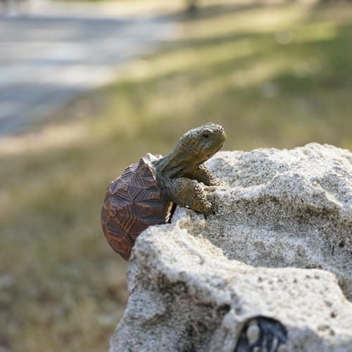 THXTYVM Mini Turtle Statue Miniature Tortoise Figurine Plant Pot Hanger, Realistic Resin Climbing Turtle Ornament Garden Decor for Bonsai Succulents Aquariums, Creative Gift for Plant Parents - Thumbnail 4