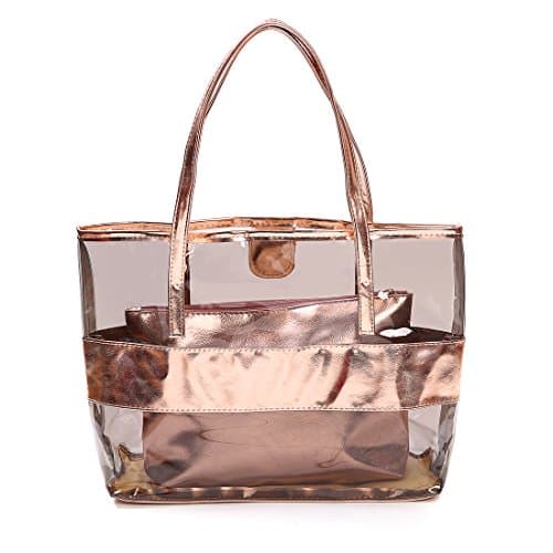Barabum Classy Waterprof Clear Tote Beach Shoulder Bag for Shopper Work - Image 1