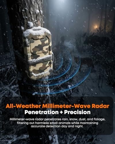Camping Radar Security Alarm,Wireless Perimeter Alarm,Rechargeable Motion Sensor Trip Alarm,1/2 Mile Range,Waterproof System for Outdoor Security&Survival Gear-Updated Version(Desert Camo) - Thumbnail 5